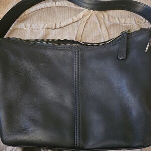 Coach Black Leather Shoulder Bag